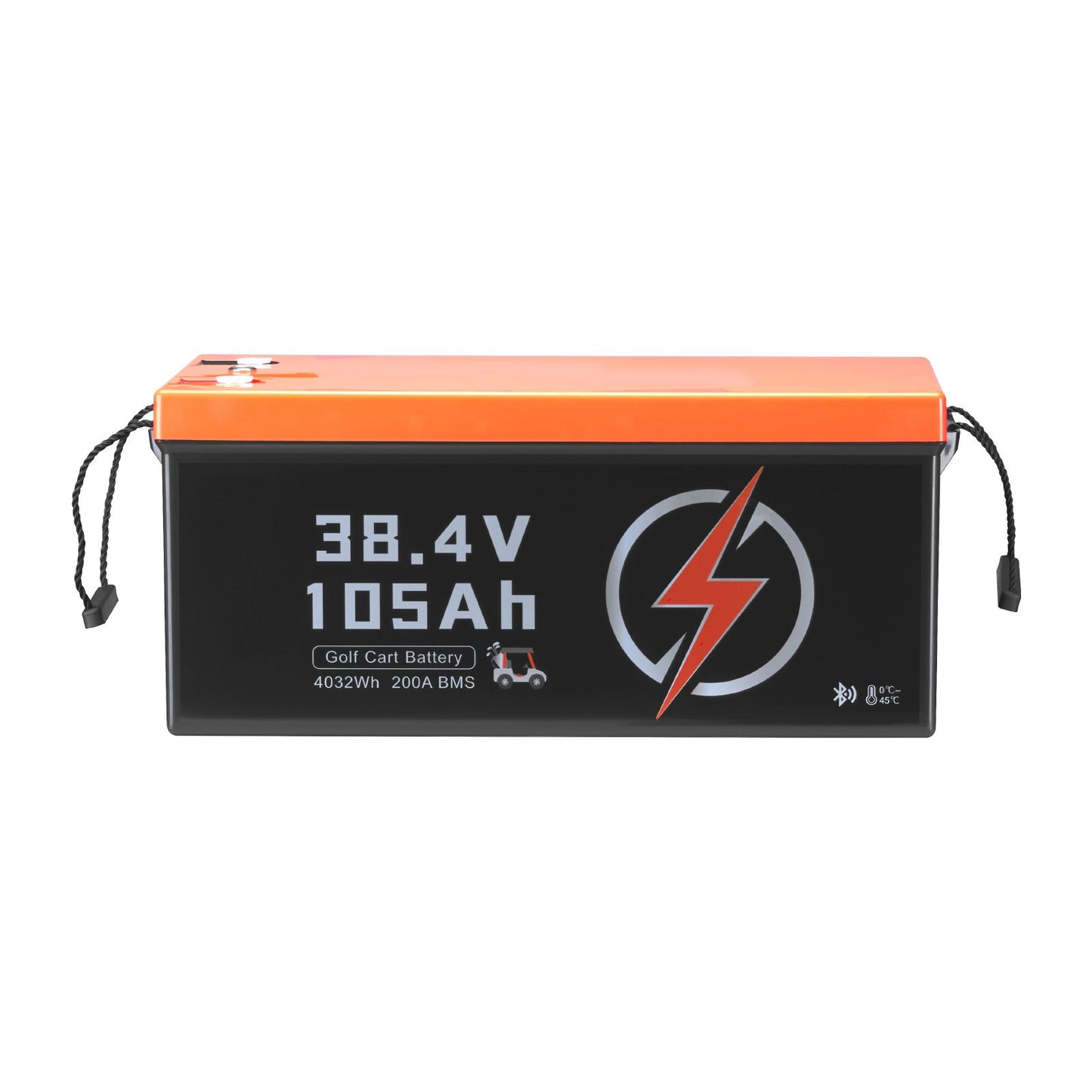 36V 105Ah Golf Cart Lithium Battery, 36 Volt Golf Cart Battery with 200A BMS, LCD Monitor and Mobile APP, LiFePO4 Battery with 600A Peak Current, 20A Charger and 4000+ Cycles, for Golf Carts