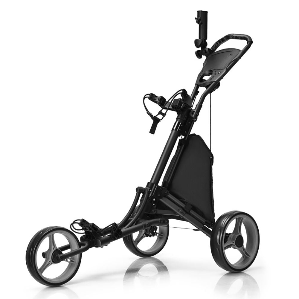 1PC 3 Wheels Folding Golf Push Cart with Storage Bag and Scoreboard
