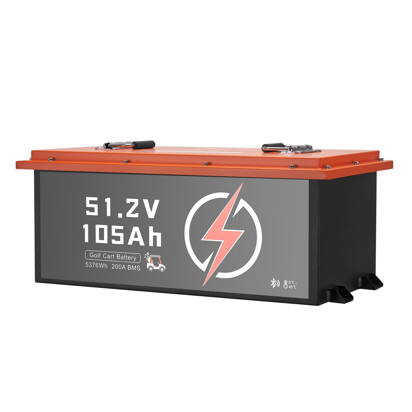 48V 105Ah Golf Cart Lithium Battery, 48 Volt Golf Cart Battery with 200A BMS, Touch Monitor and Mobile APP, LiFePO4 Battery with 600A Peak Current, 20A Charger and 4000+ Cycles, for Golf Carts