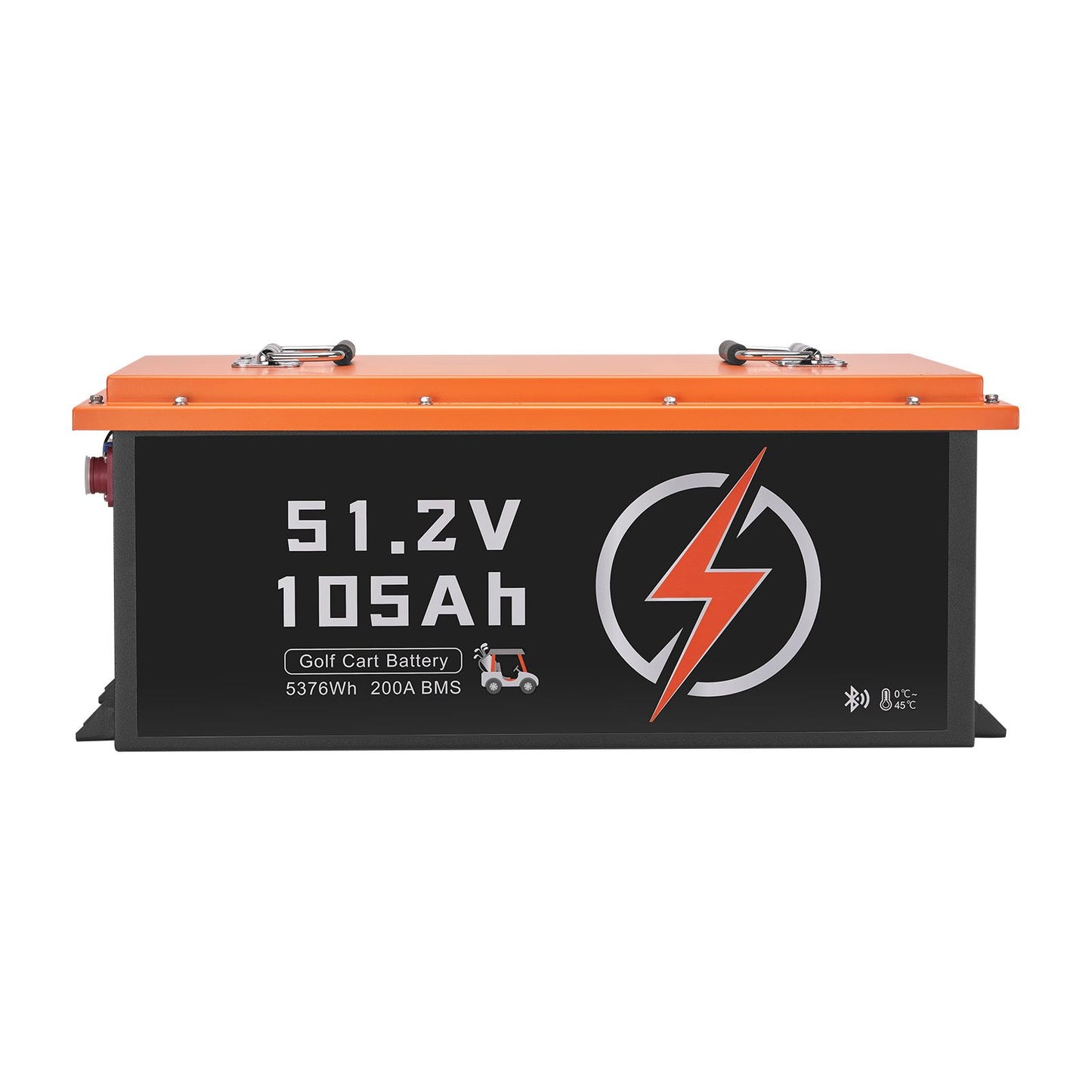 48V 105Ah Golf Cart Lithium Battery, 48 Volt Golf Cart Battery with 200A BMS, Touch Monitor and Mobile APP, LiFePO4 Battery with 600A Peak Current, 20A Charger and 4000+ Cycles, for Golf Carts