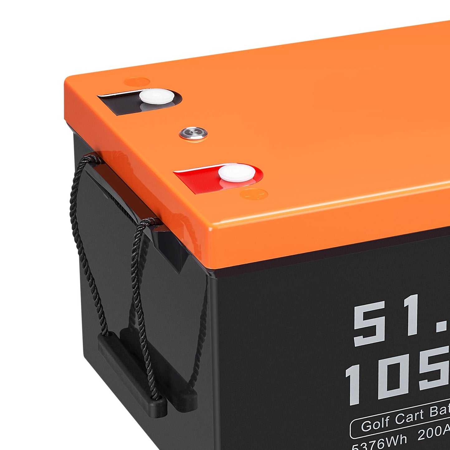 48V 105Ah Golf Cart Lithium Battery, 48 Volt Golf Cart Battery with 200A BMS, LCD Monitor and Mobile APP, LiFePO4 Battery with 600A Peak Current, 20A Charger and 4000+ Cycles, for Golf Carts