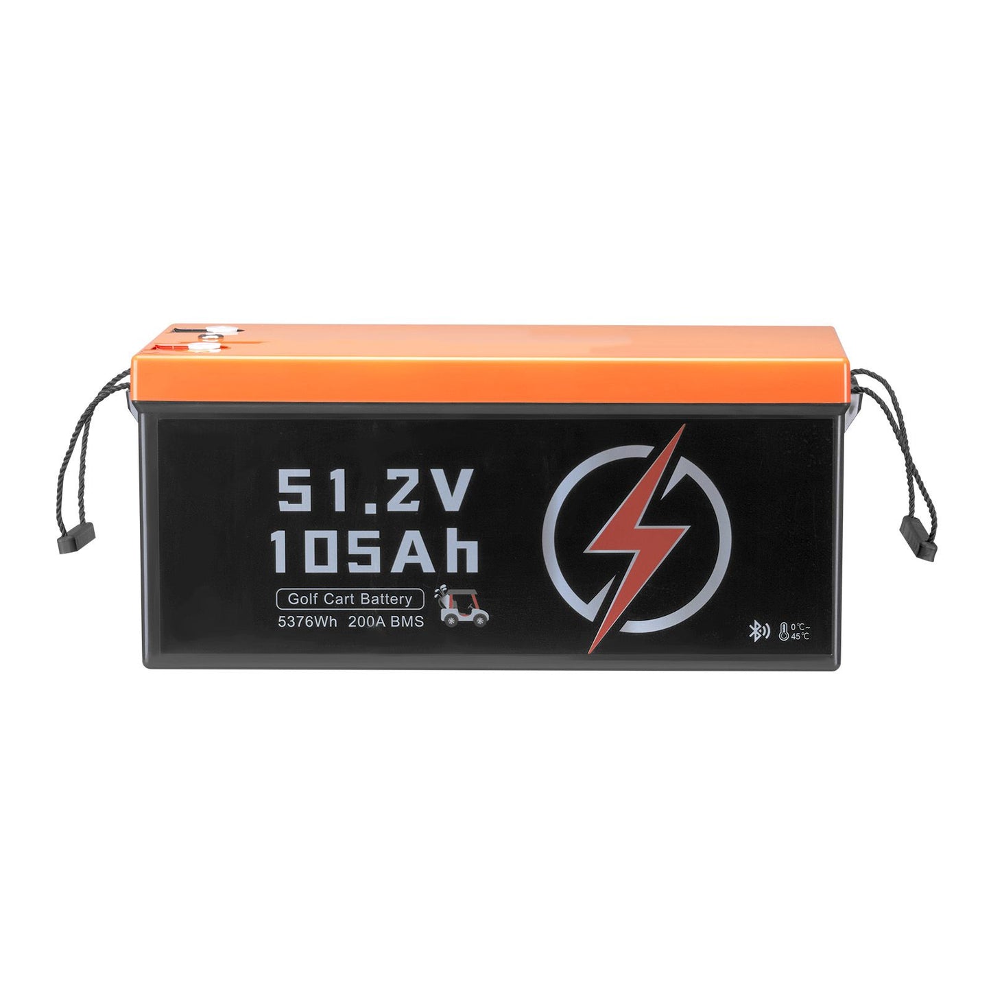 48V 105Ah Golf Cart Lithium Battery, 48 Volt Golf Cart Battery with 200A BMS, LCD Monitor and Mobile APP, LiFePO4 Battery with 600A Peak Current, 20A Charger and 4000+ Cycles, for Golf Carts