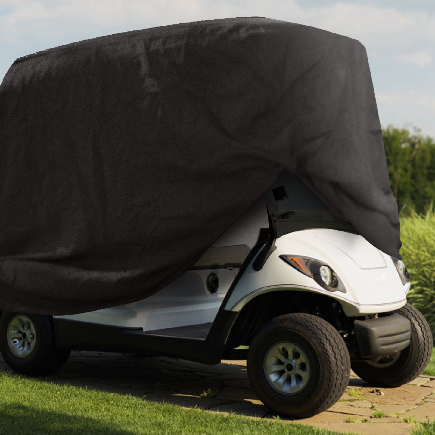 Universal 4 Passengers Golf Cart Cover 210D Water-Resistant UV-Resistant Outdoor Cover Fits For EZGO Club Car Yamaha