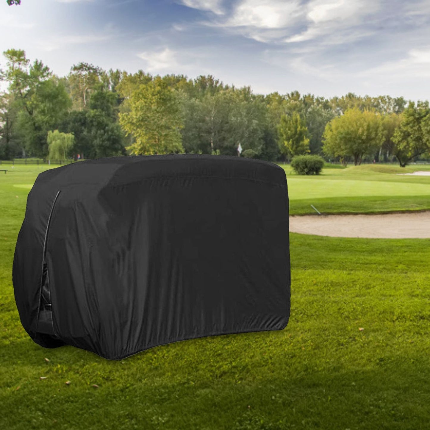 Universal 4 Passengers Golf Cart Cover 210D Water-Resistant UV-Resistant Outdoor Cover Fits For EZGO Club Car Yamaha