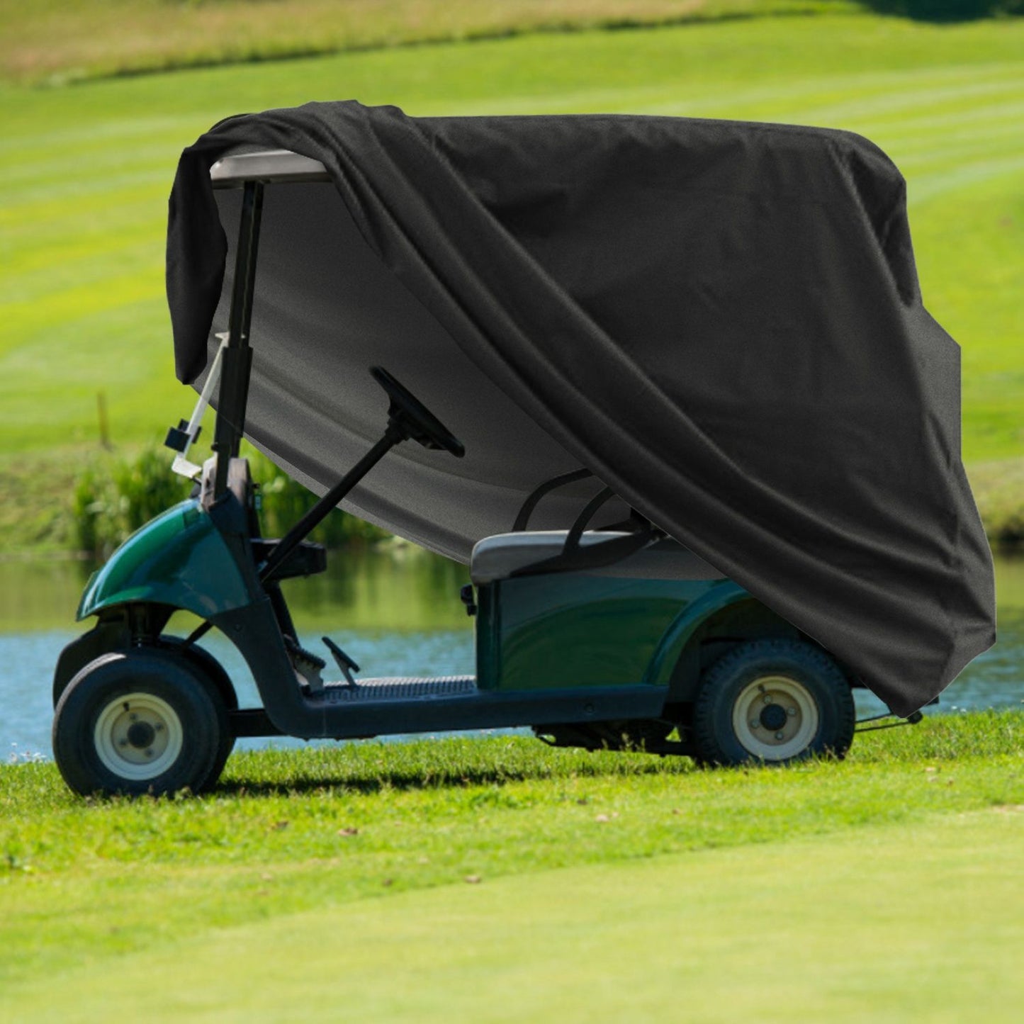 Universal 4 Passengers Golf Cart Cover 210D Water-Resistant UV-Resistant Outdoor Cover Fits For EZGO Club Car Yamaha